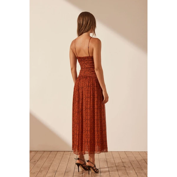 Shona Joy Atrani Ruched Bodice Midi Dress
