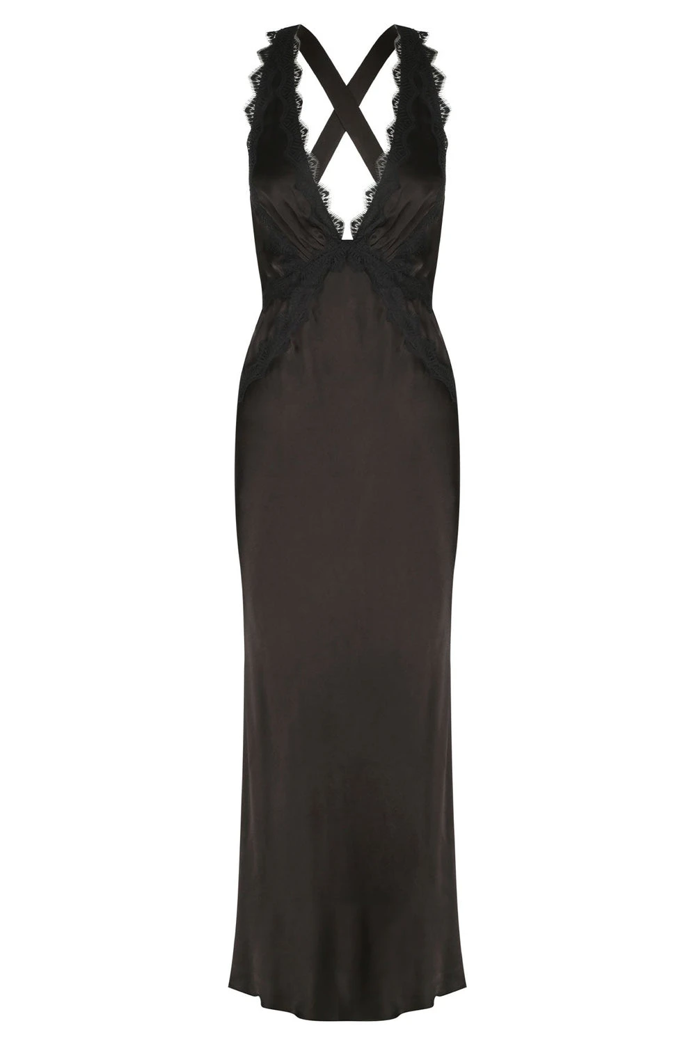 Shona-Joy-Camille-Lace-Cross-Back-Midi-Dress-Black Shona Joy dress