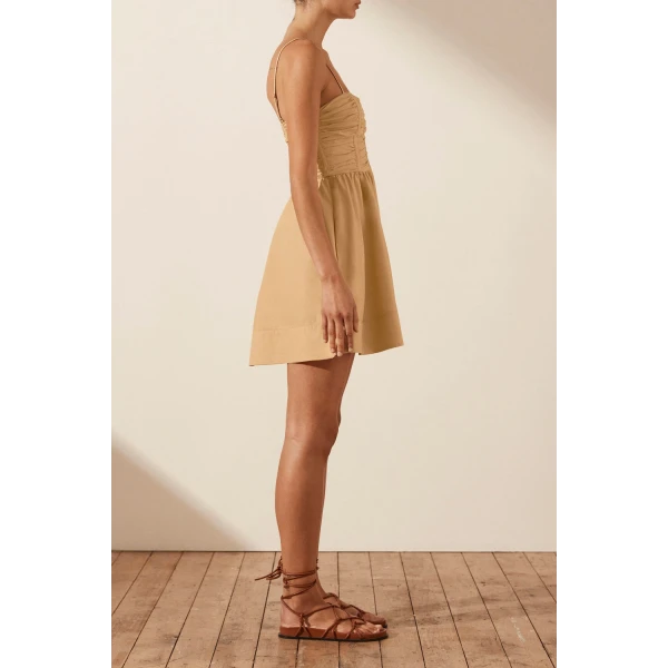 Shona Joy Estela Ruched Panel Mini Dress