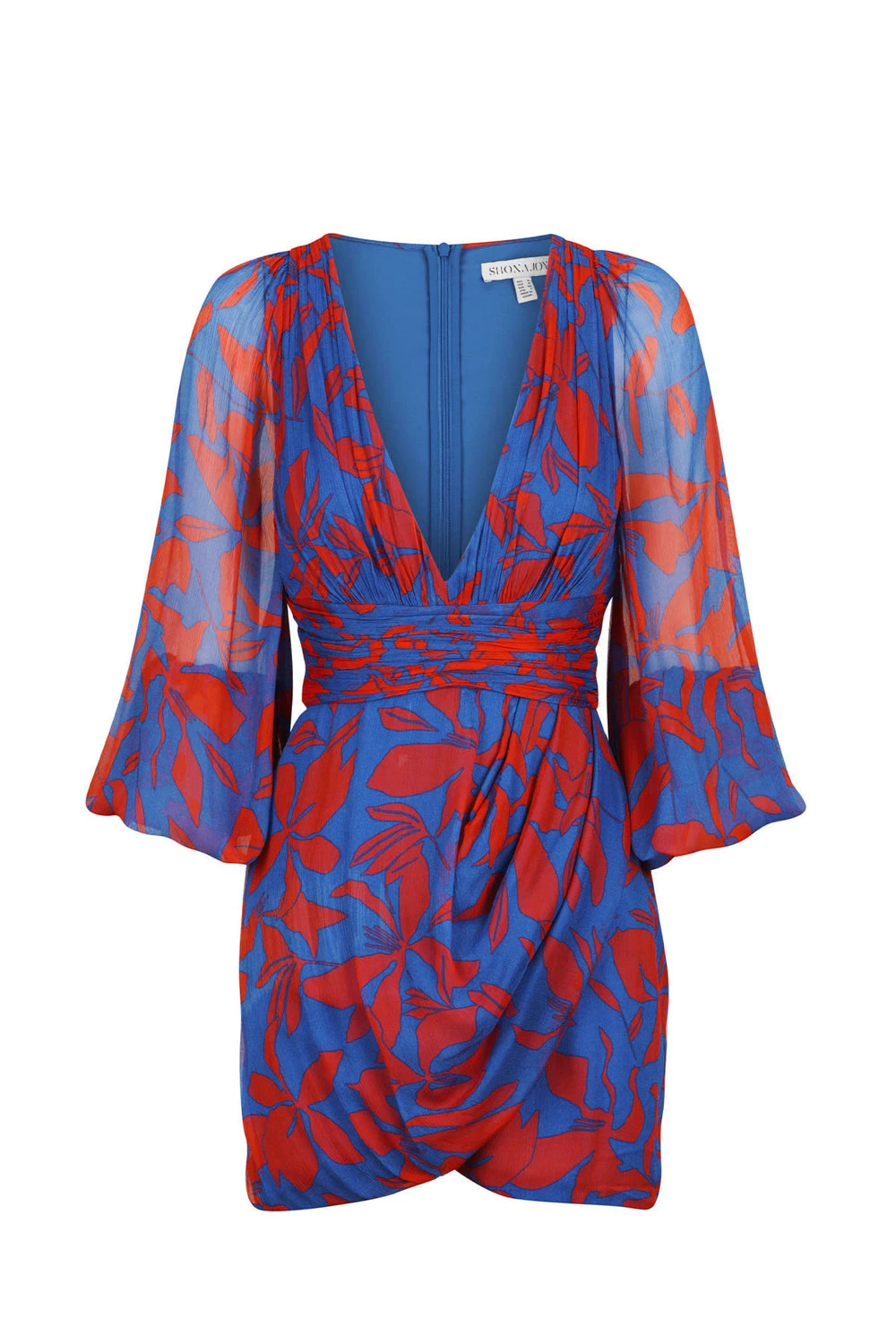 Shona-Joy-Flore-Plunged-Ruched-Waist-Mini-Dress Shona Joy dress