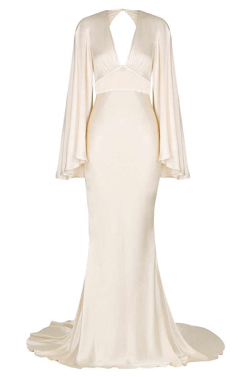 Shona Joy La Lune Backless Maxi Dress – Cream