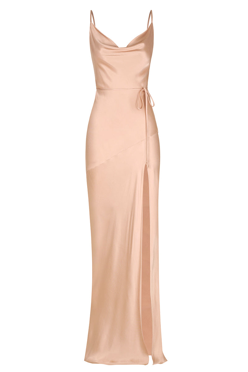 Shona Joy La Lune Bias Cowl Maxi Dress – Desert Rose