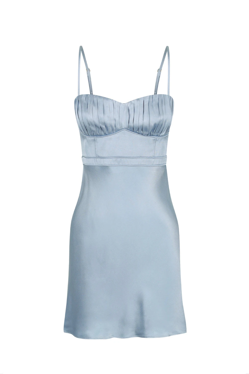 Shona-Joy-La-Lune-Corded-Ruched-Mini-Dress-Powder-Blue Shona Joy dress