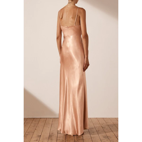 Shona Joy La Lune Cross Draped Maxi Dress - Desert Rose