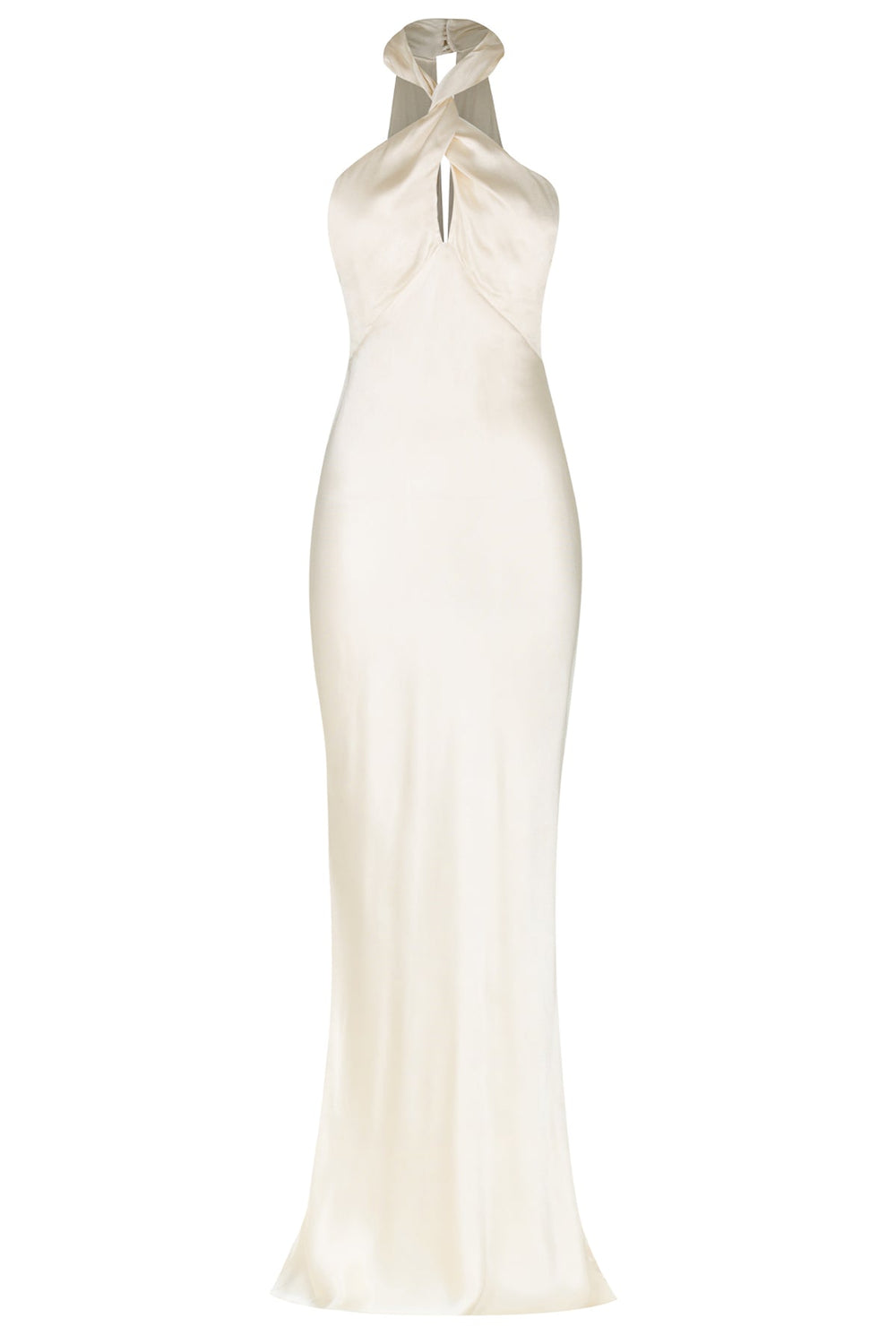 Shona Joy La Lune High Neck Twist Maxi Dress – Cream