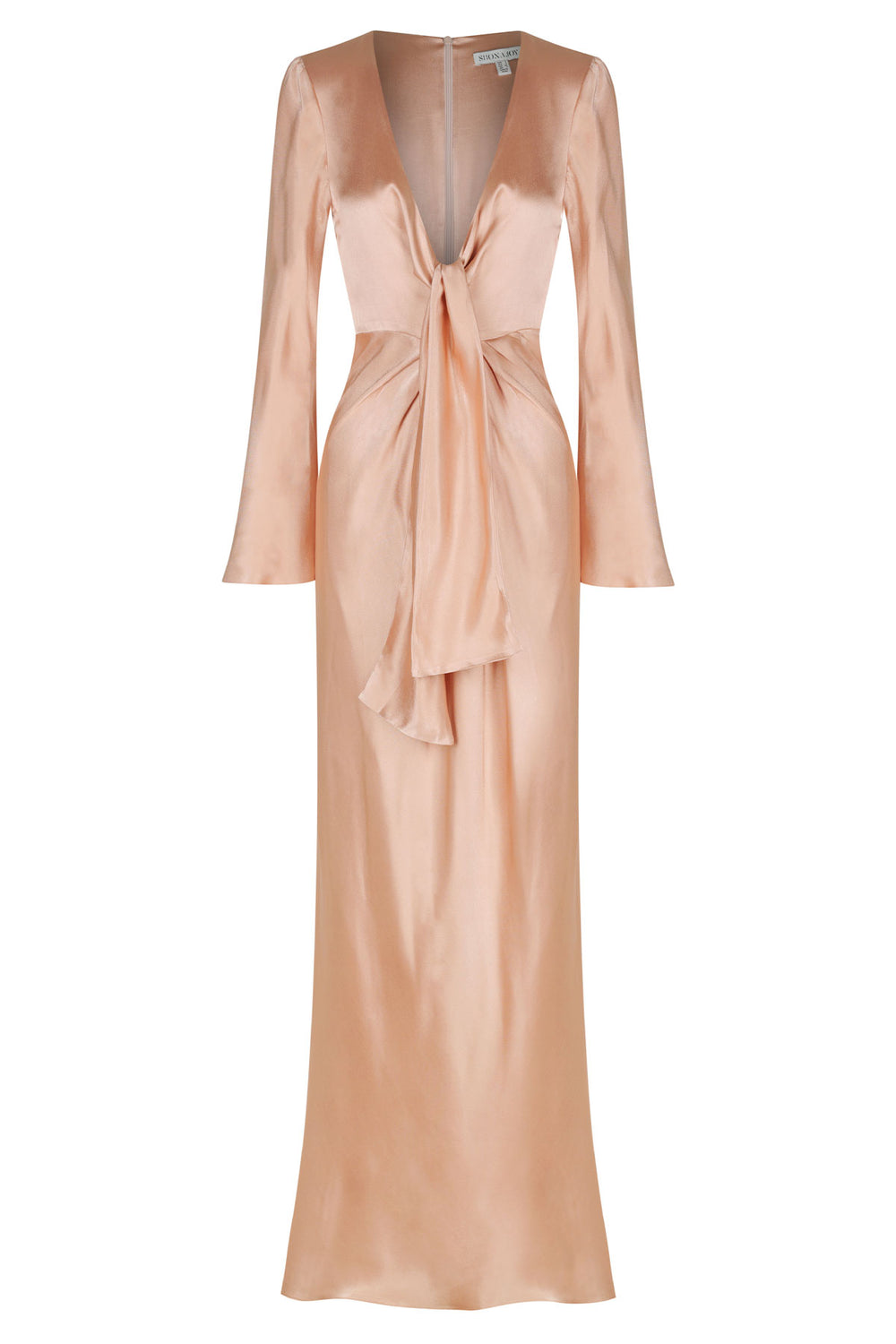 Shona Joy La Lune Plunged Tie Front Maxi Dress – Desert Rose