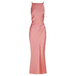 Shona-Joy-Luxe-High-Neck-Ruched-Midi-Dress-Rose Shona Joy dress