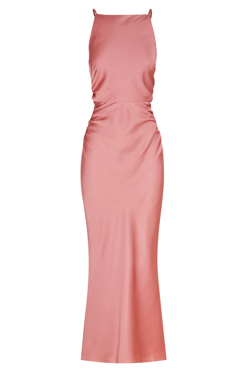 Shona-Joy-Luxe-High-Neck-Ruched-Midi-Dress-Rose Shona Joy dress