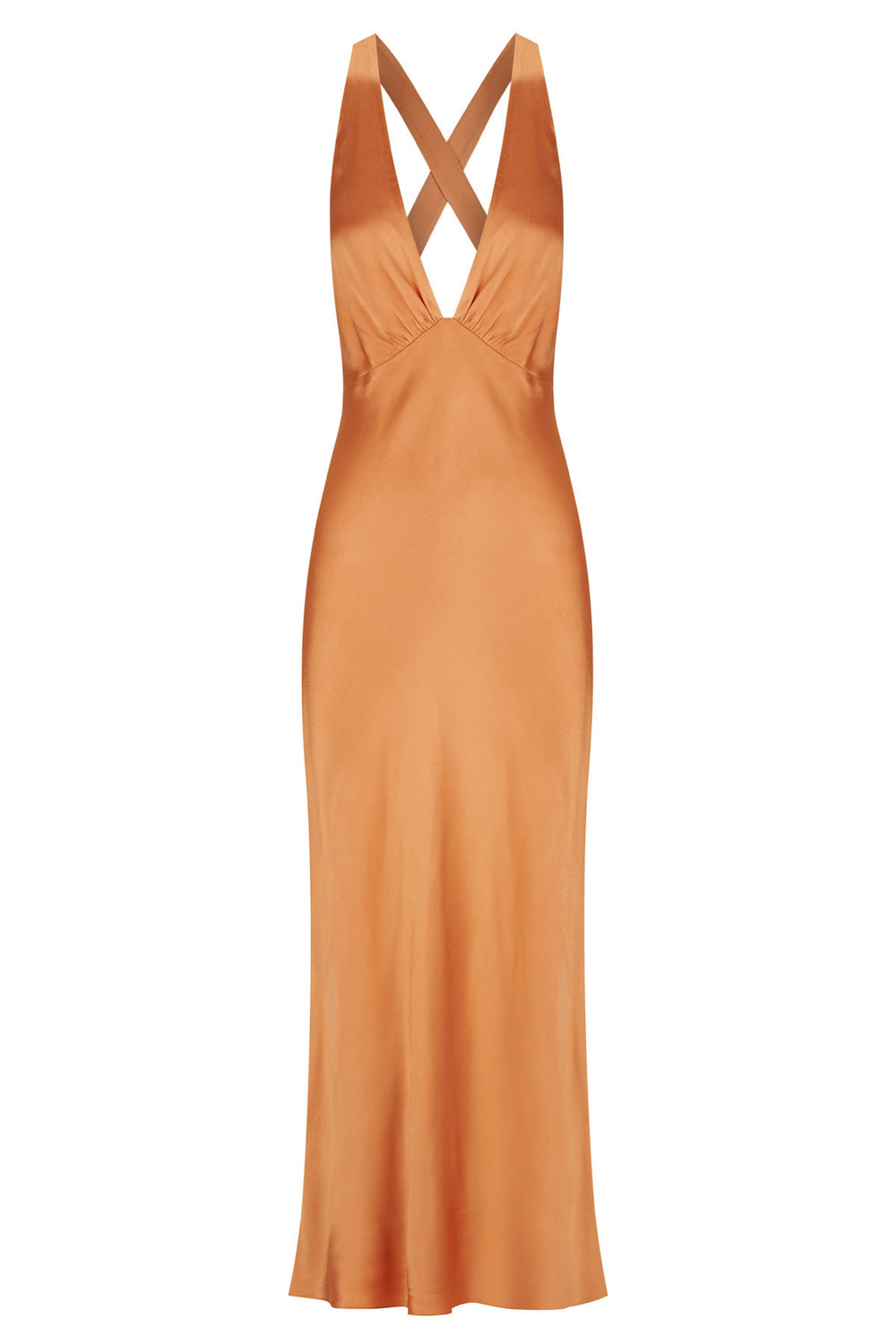 Shona Joy Lydie Plunged Cross Back Midi Dress – Golden Oak