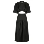 Shona-Joy-Mare-Linen-Deconstructed-Midi-Dress-Black Shona Joy dress