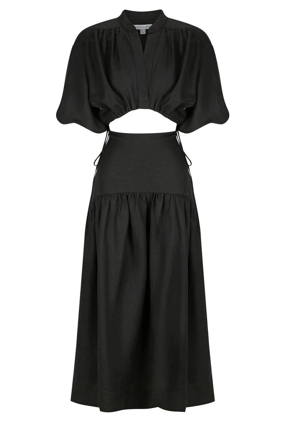 Shona-Joy-Mare-Linen-Deconstructed-Midi-Dress-Black Shona Joy dress
