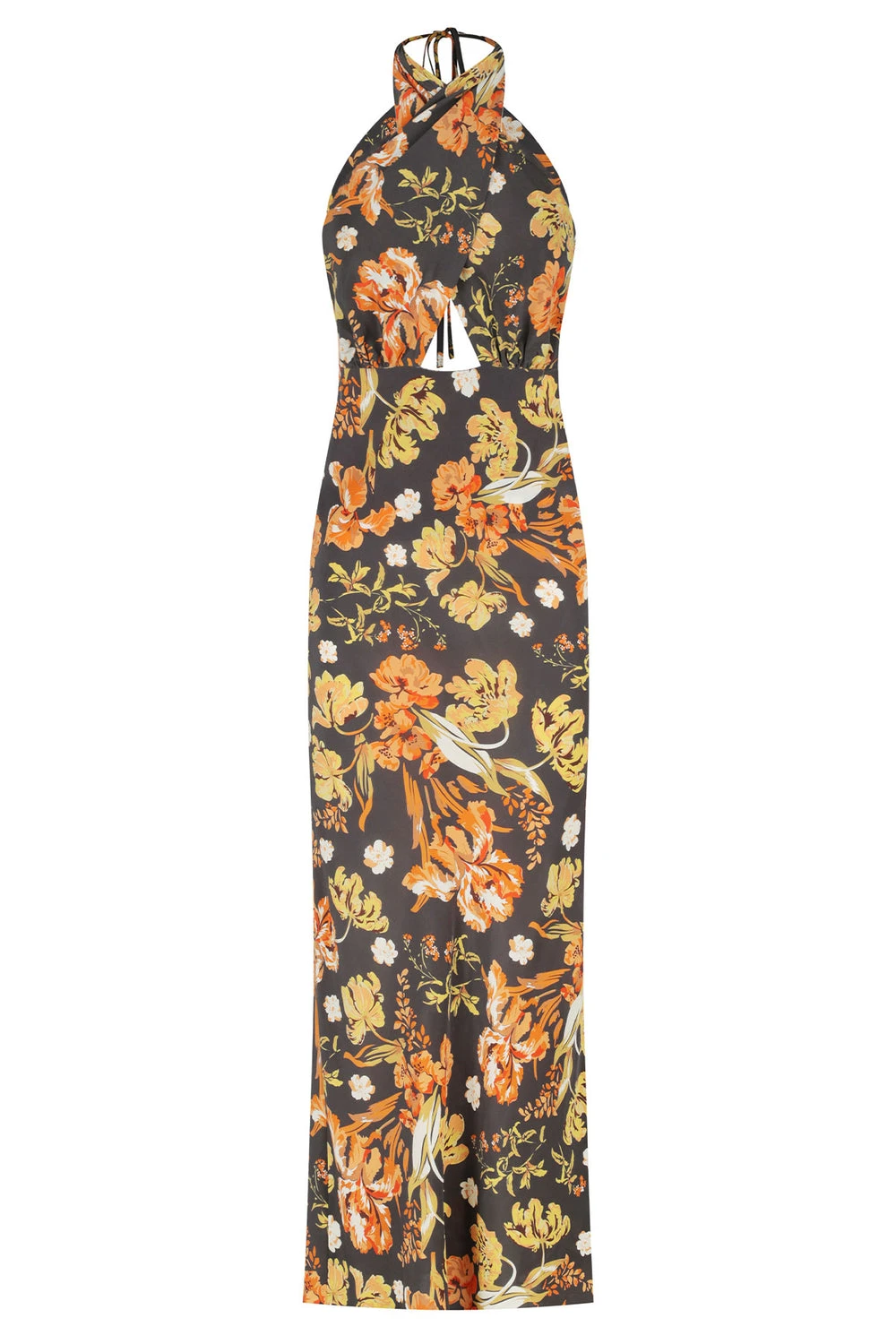 Shona-Joy-Okala-Silk-Cross-Front-Halter-Midi-Dress Shona Joy dress