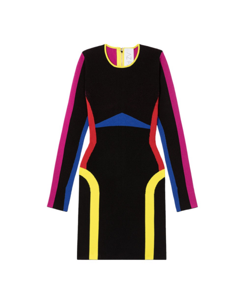 AZ FACTORY Multicolor Long Sleeve Dress Multicolor20826 nobg