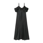 AZ FACTORY Off Shoulder Lace Insert Dress Black67130 nobg AZ FACTORY Off Shoulder Lace Insert Dress Black67130 nobg