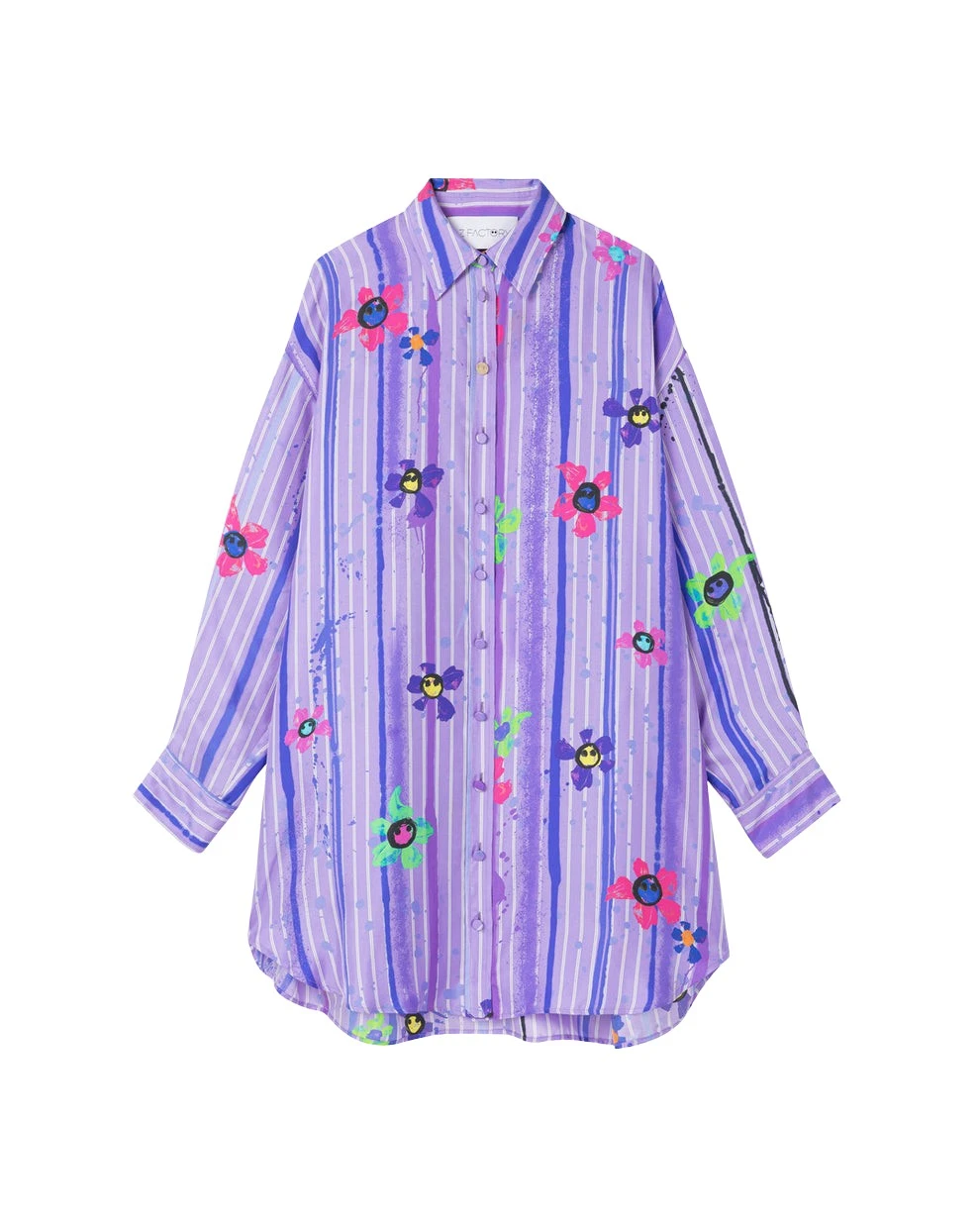 AZ FACTORY Silk Twill Shirt Dress Splash Purple33891 nobg AZ FACTORY Silk Twill Shirt Dress Splash Purple33891 nobg