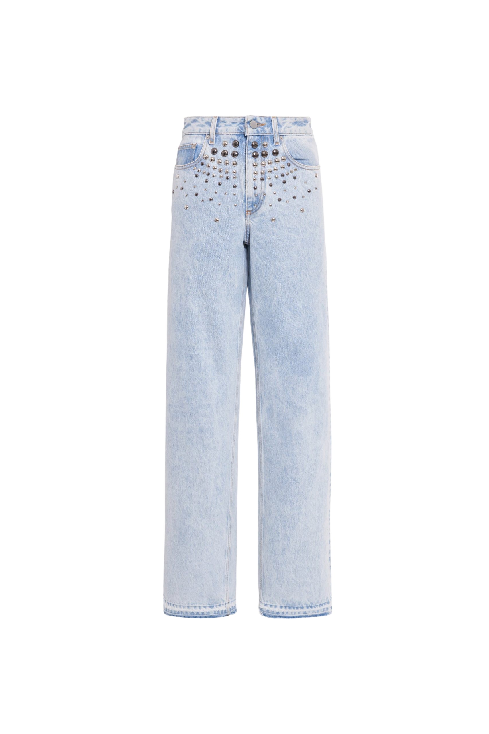 Alessandra Rich Denim Jeans With Studs