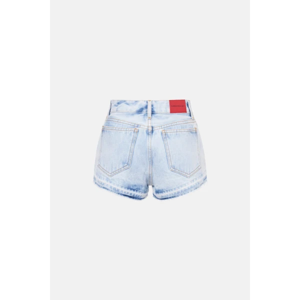 Denim Shorts With Studs - Image 3