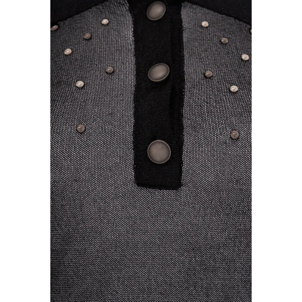 Lurex Knit Jumper With Metal Hotfix - Image 4