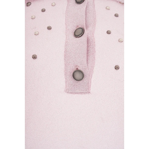 Lurex Knit Jumper With Metal Hotfix - Image 4