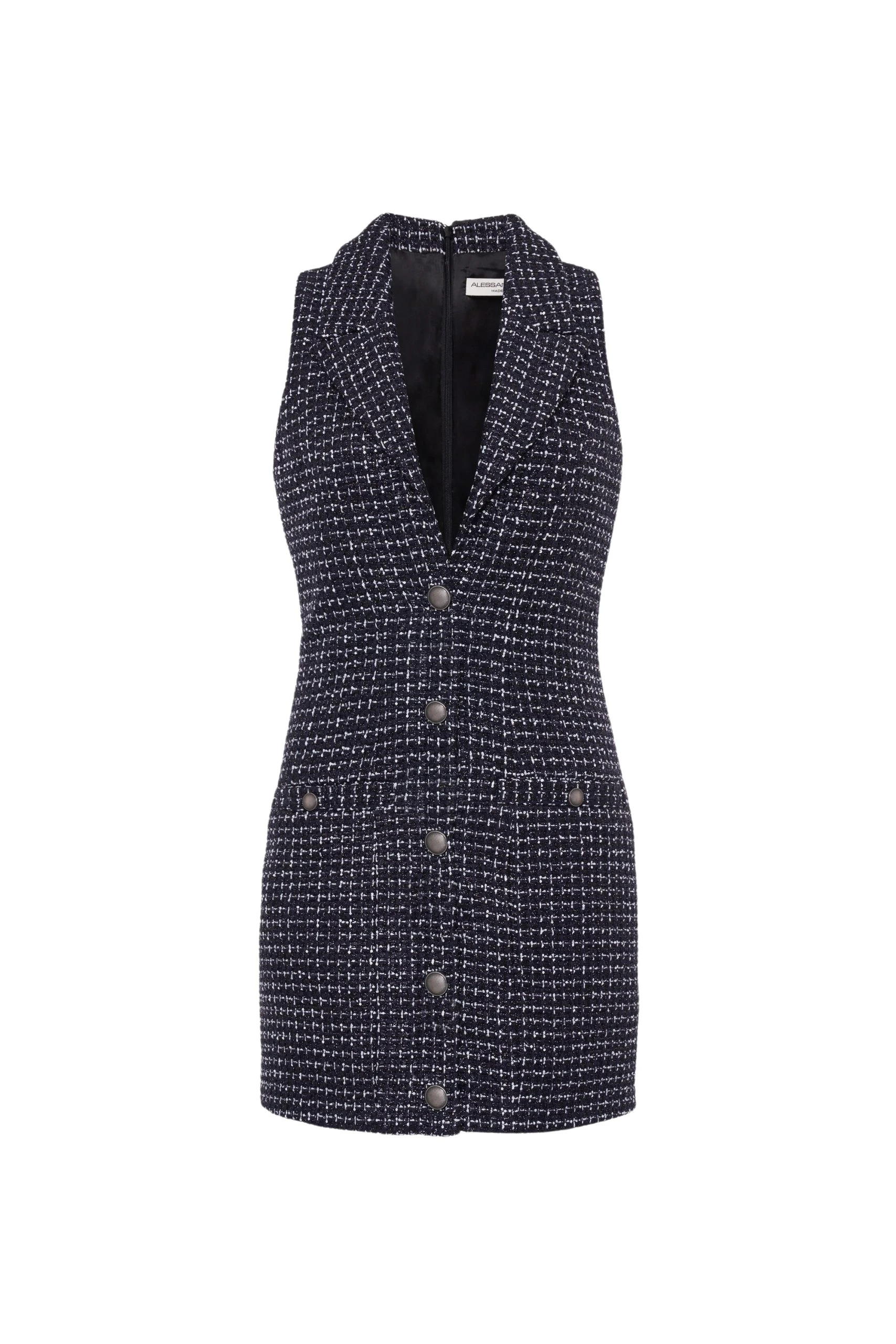 Alessandra Rich Sequin Checked Tweed Sleeveless Mini Dress scaled80395 nobg Alessandra Rich Sequin Checked Tweed Sleeveless Mini Dress scaled80395 nobg