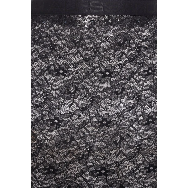 Stretch Lace Midi Skirt With Hotfix - Image 4