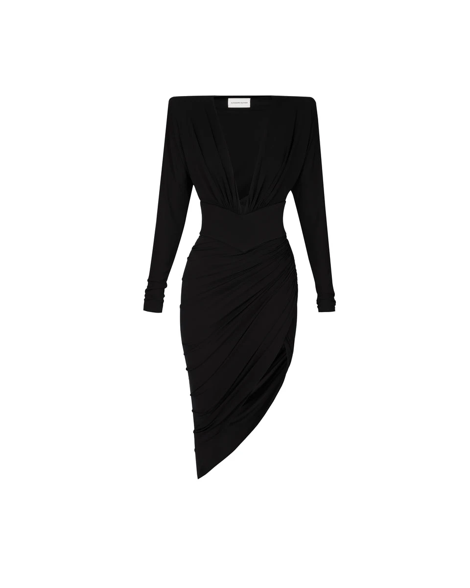 Alexandre-Vauthier-Asymmetrical-belted-dress Alexandre Vauthier dress