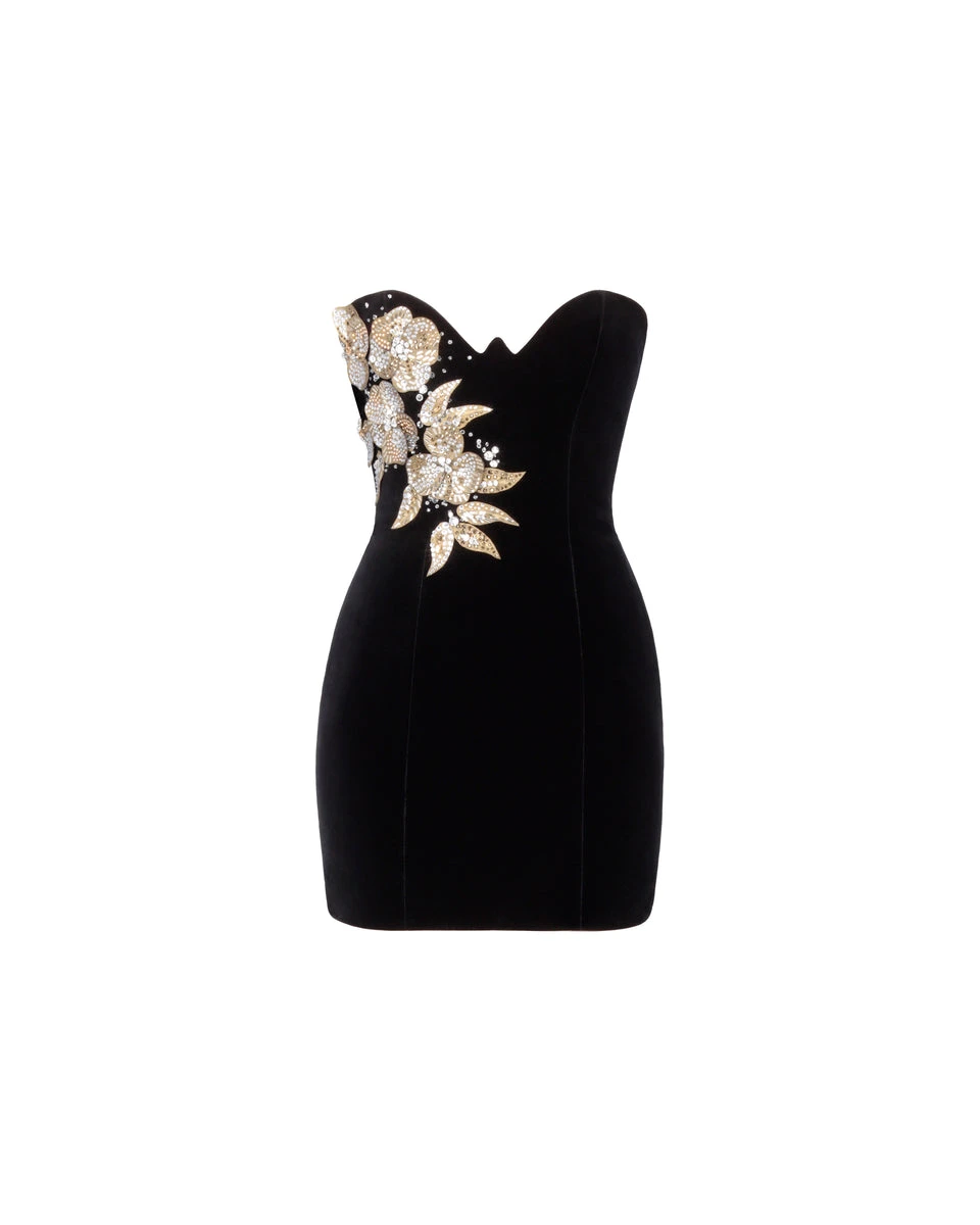 Alexandre-Vauthier-Strapless-velvet-cotton-dress Alexandre Vauthier dress