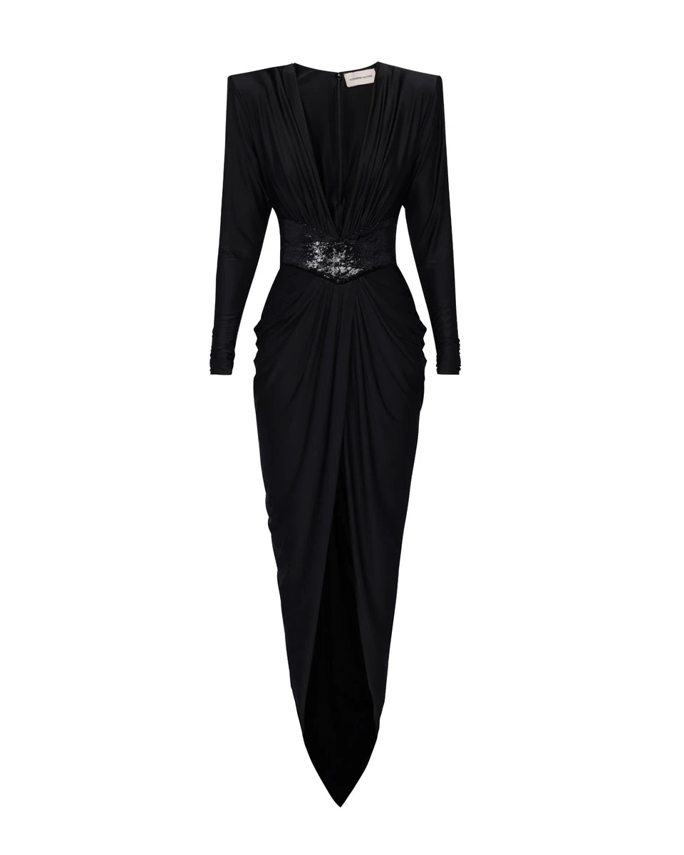Alexandre-Vauthier-V-neck-Maxi-Dress Alexandre Vauthier dress
