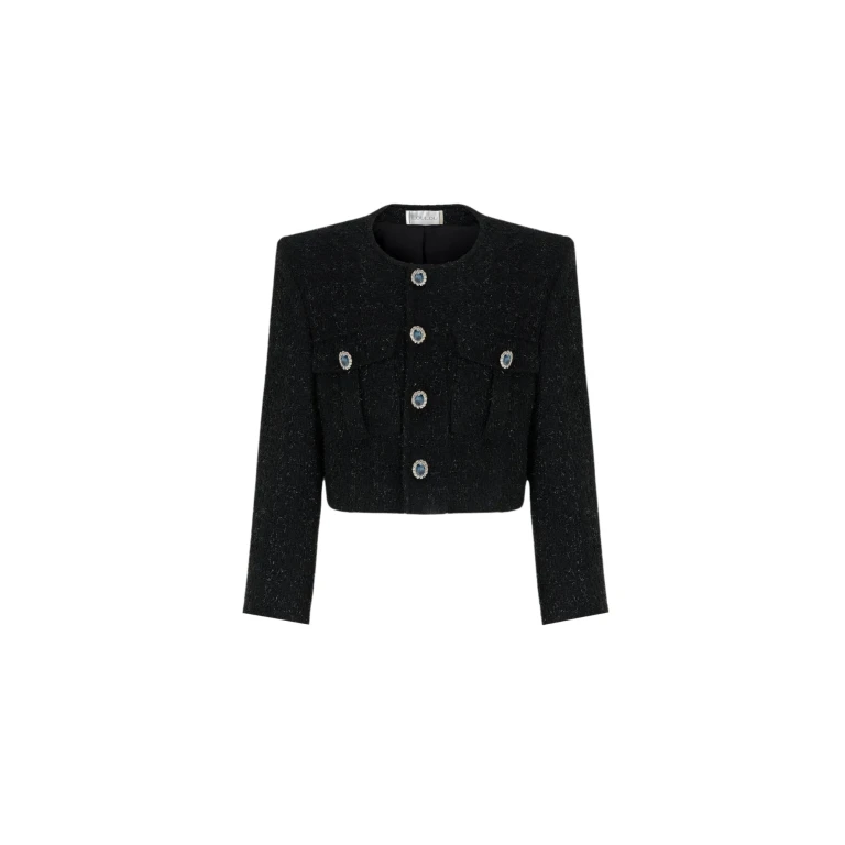 Loulou Brand Dreamgirls Cropped Tweed Blazer42197 nobg