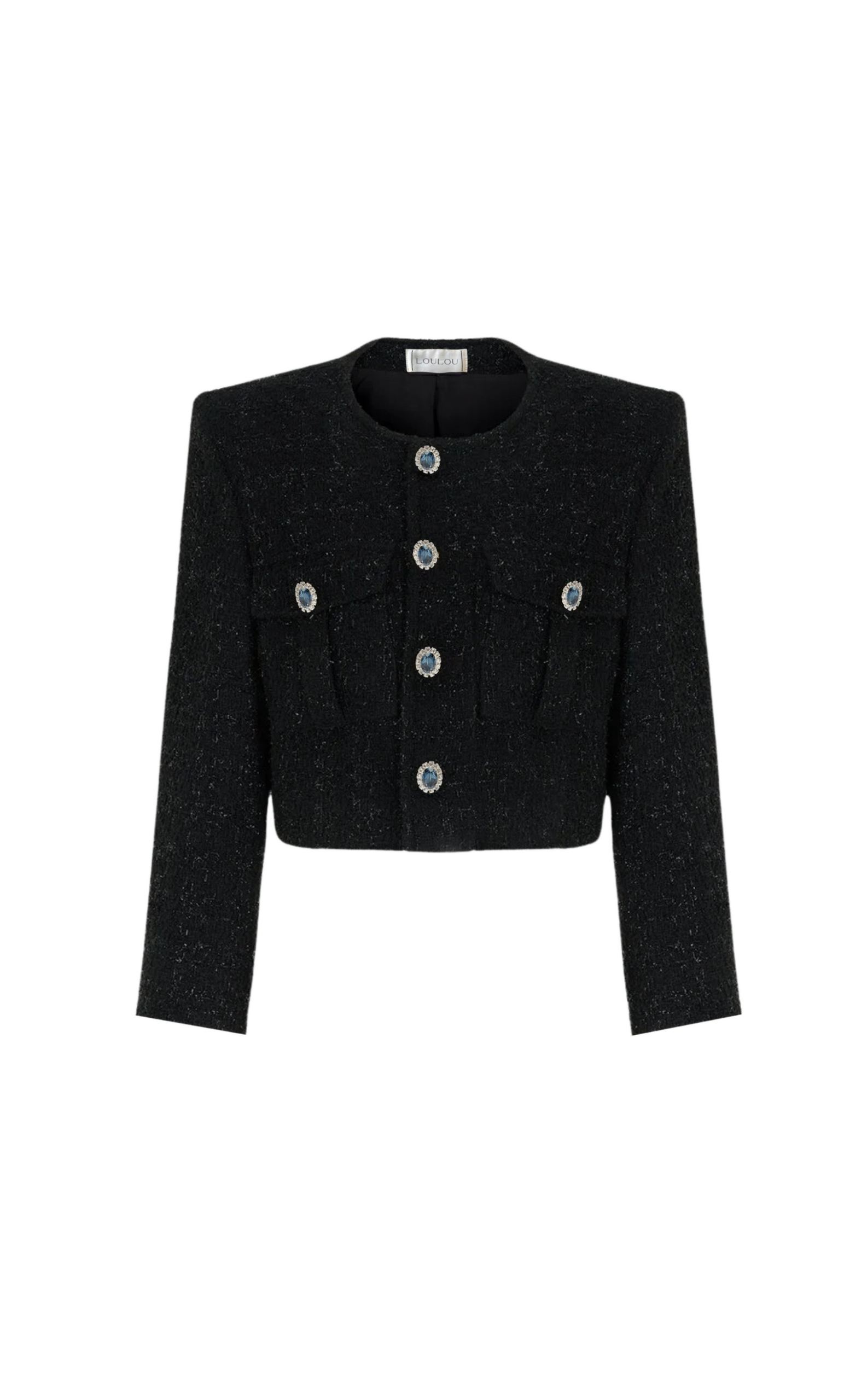 Loulou The Brand Dreamgirls Cropped Tweed Blazer