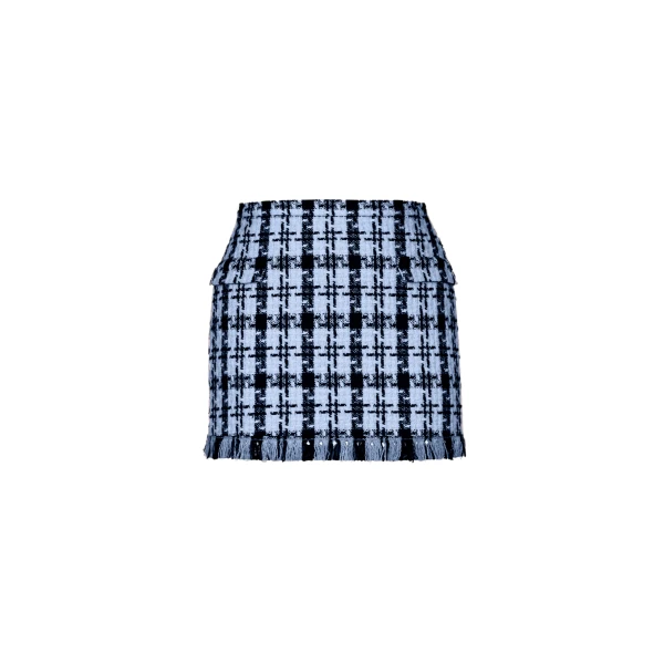 Loulou Brand Funny Face Miniskirt In Blue86758 nobg