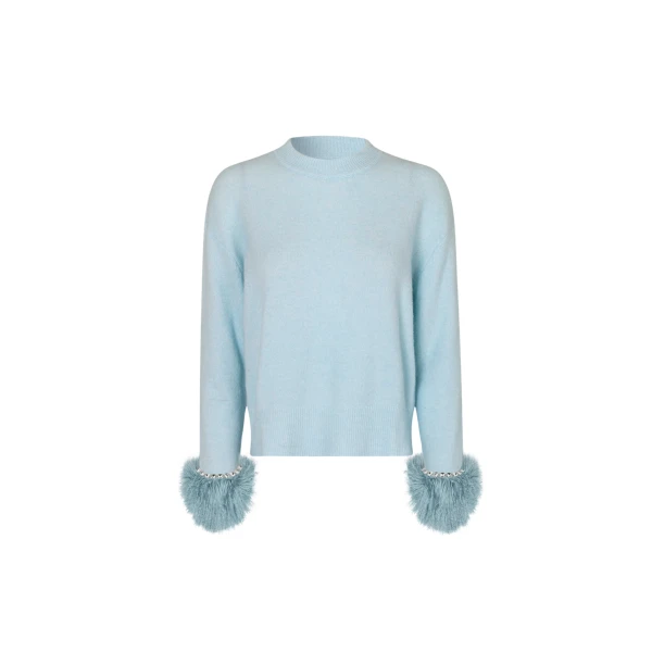 Loulou Brand Gigi Long Sleeve Sweater In Blue53789 nobg