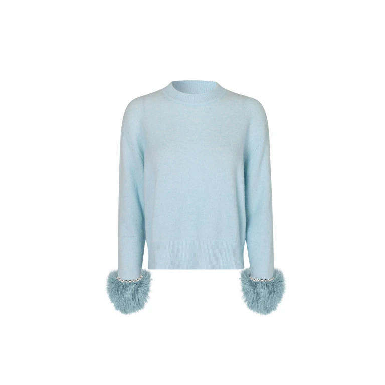 Loulou Brand Gigi Long Sleeve Sweater In Blue53789 nobg