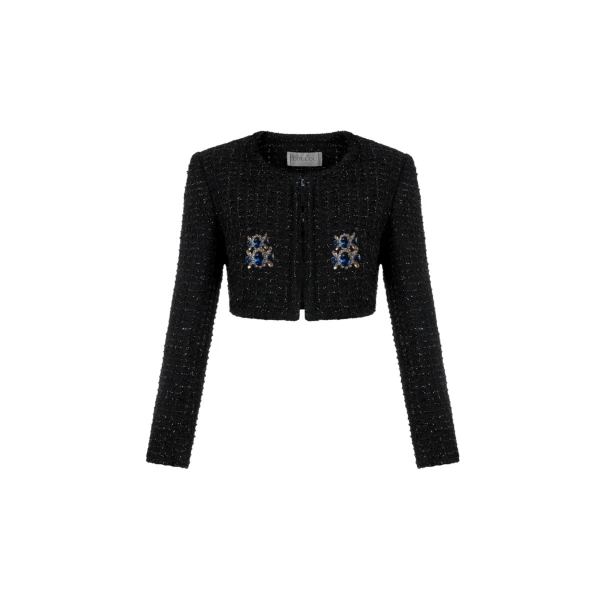 Loulou Brand Now Voyager Lurex Tweed Blazer24001 nobg