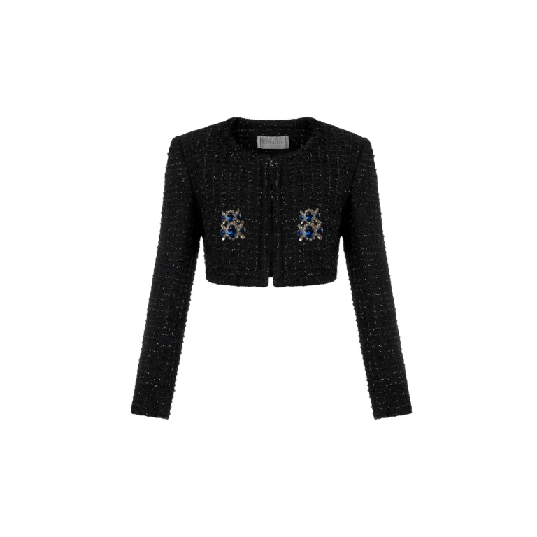 Loulou Brand Now Voyager Lurex Tweed Blazer24001 nobg