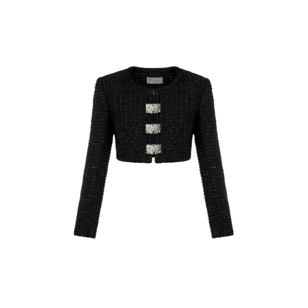 Loulou Brand Vertigo Lurex Tweed Blazer97165 nobg
