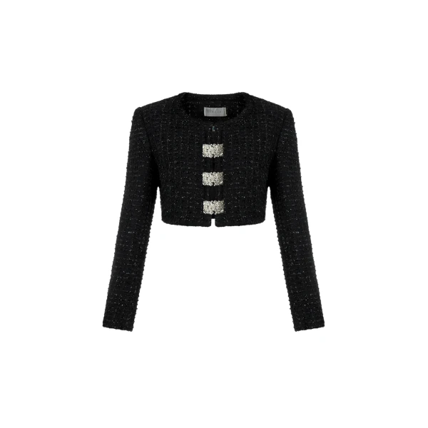 Loulou Brand Vertigo Lurex Tweed Blazer97165 nobg