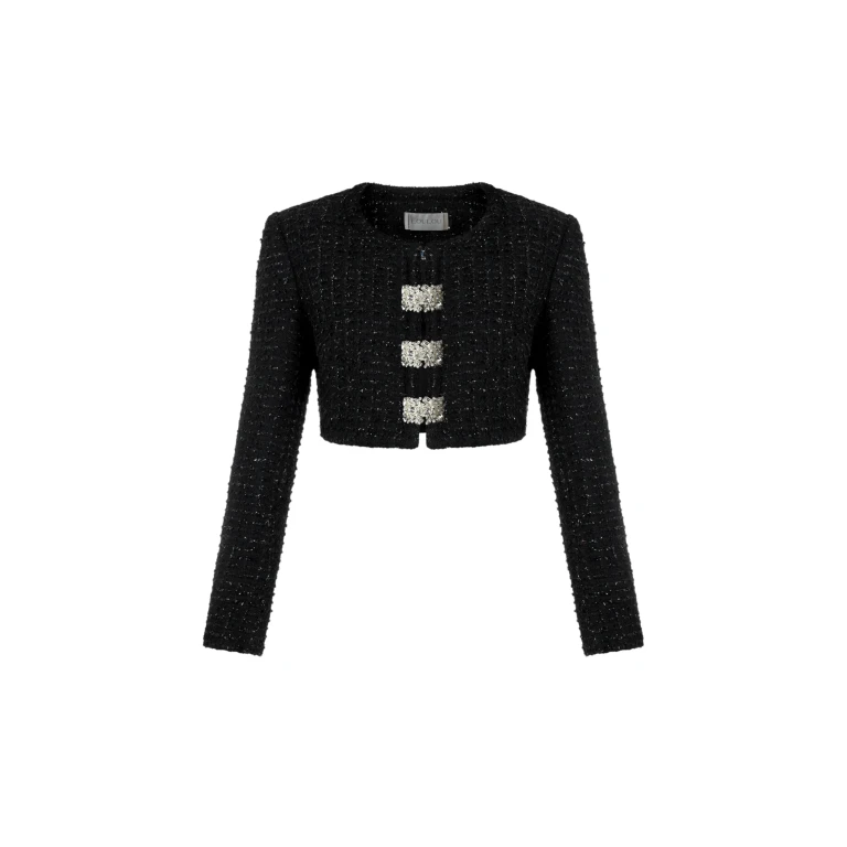 Loulou Brand Vertigo Lurex Tweed Blazer97165 nobg