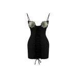 Loulou Brand What A Way To Go Crepe Minidress57146 nobg