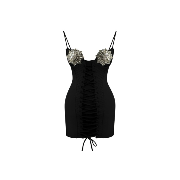 Loulou Brand What A Way To Go Crepe Minidress57146 nobg