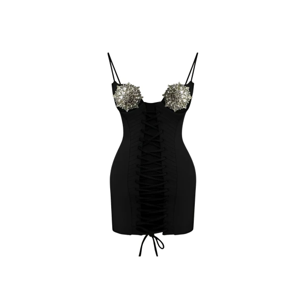 Loulou Brand What A Way To Go Crepe Minidress57146 nobg
