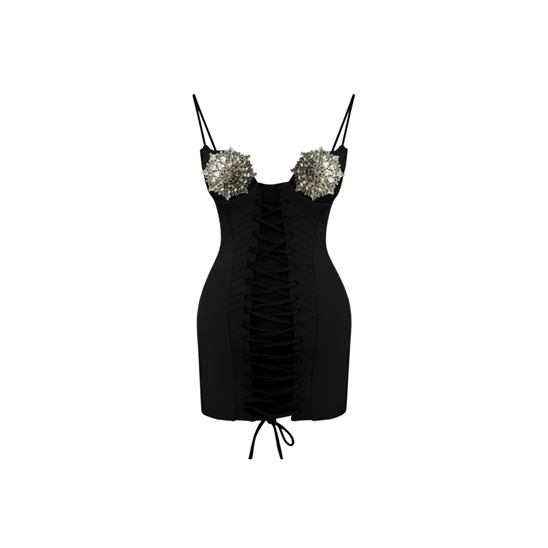 Loulou Brand What A Way To Go Crepe Minidress57146 nobg