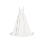 Markarian Guinevere White Silk Paneled Gown Markarian