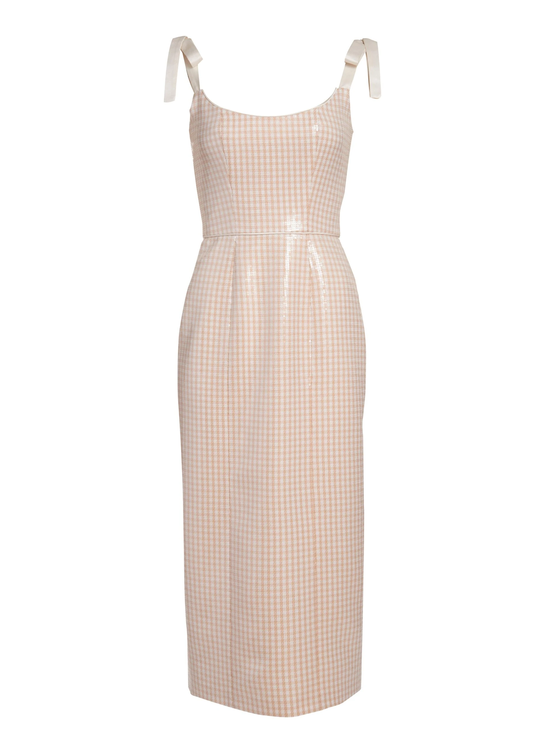 Markarian Imogen Sequined Gingham Midi Dress Markarian