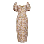 Markarian Yvette Floral Brocade Off-The-Shoulder Midi Dress Markarian
