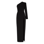 Milla Black Long-sleeved dress with sharp shoulder cut Milla dress