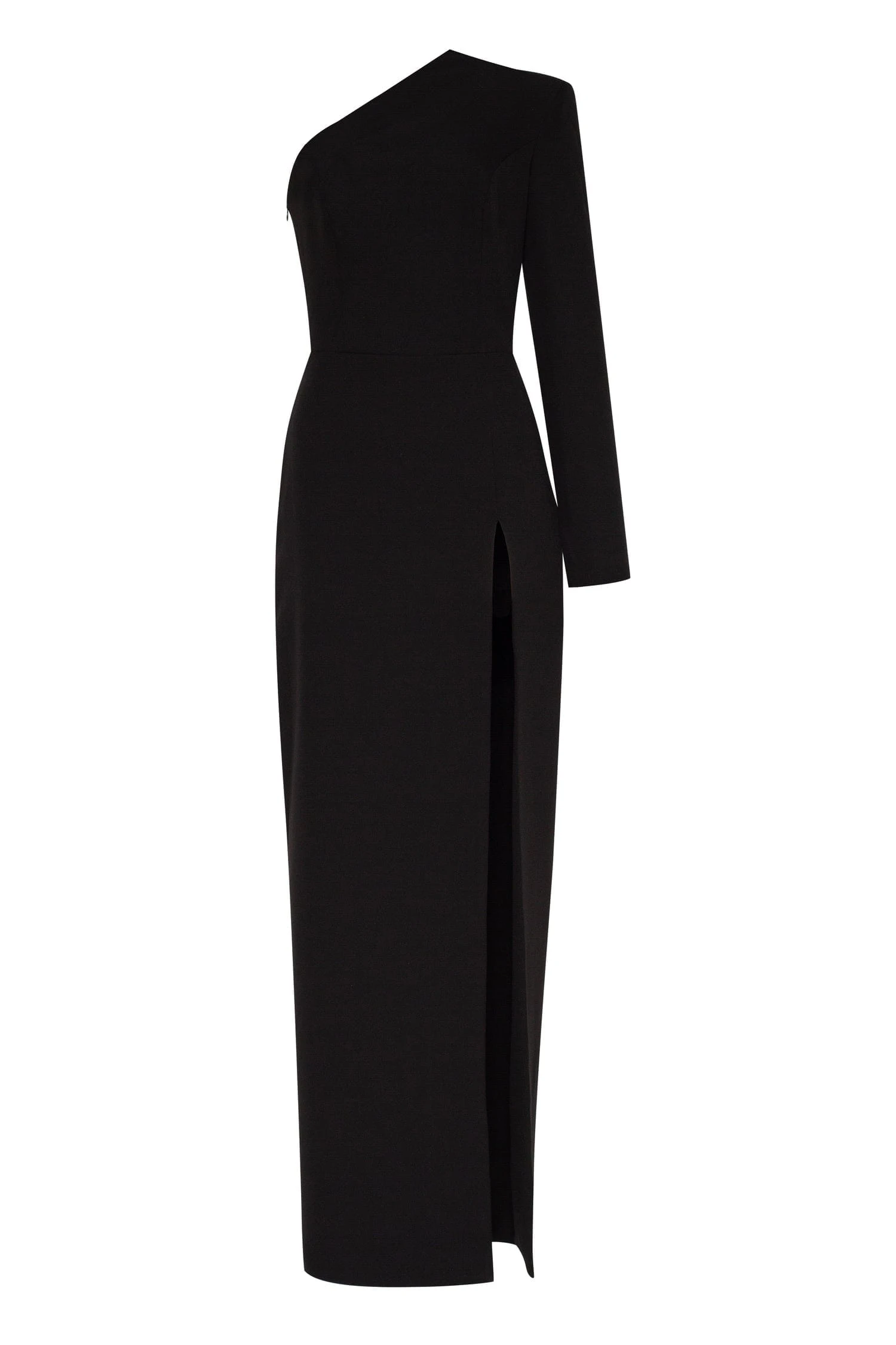 Milla Black Long-sleeved dress with sharp shoulder cut Milla dress