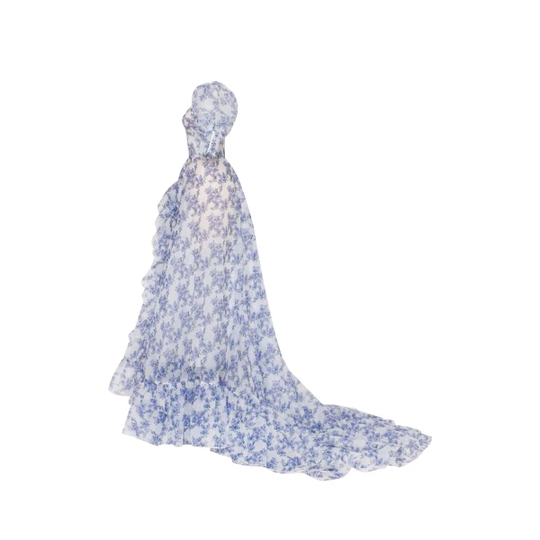 Blue Hydrangea maxi princess dress - Image 7