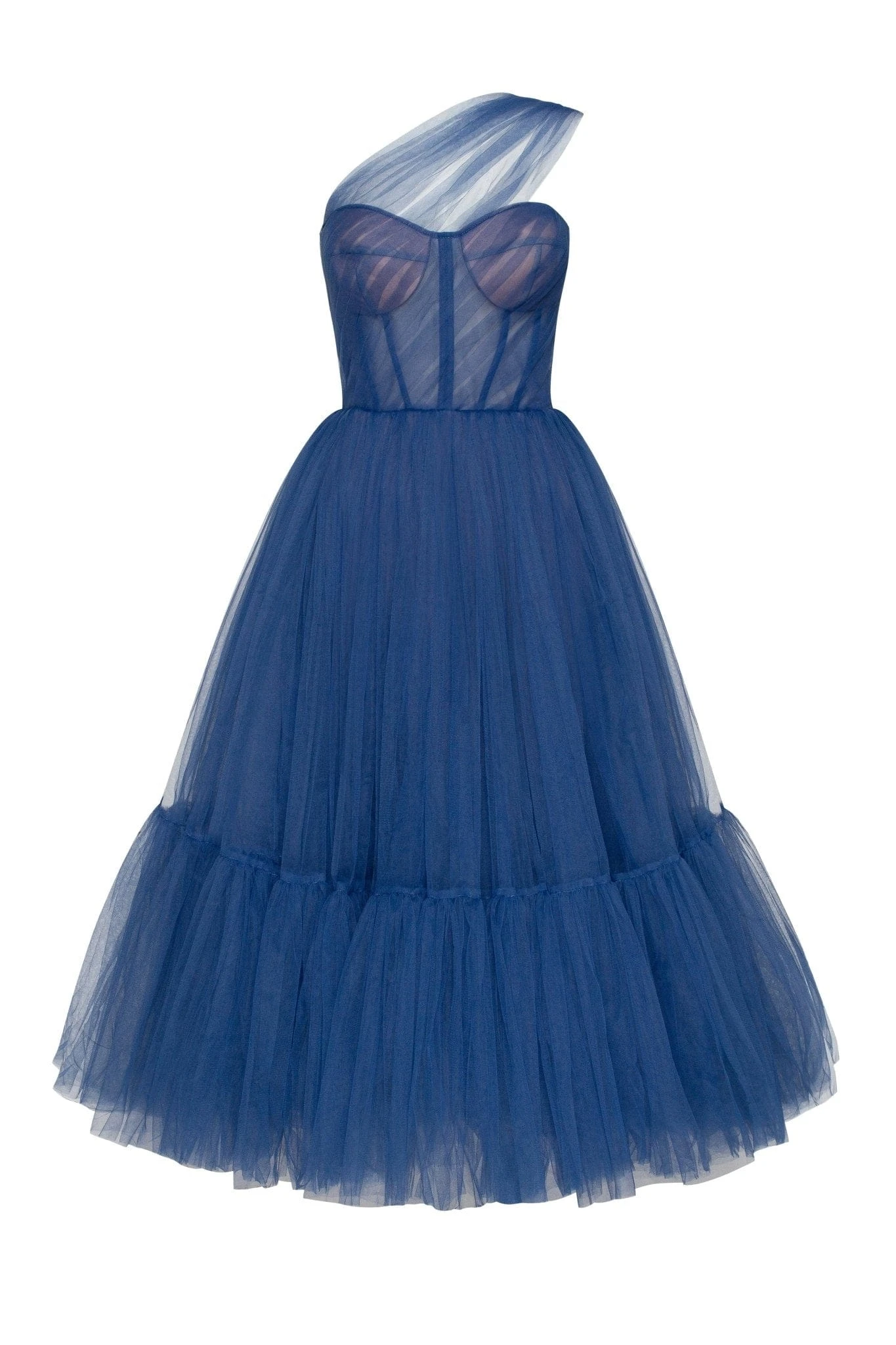 Milla Blue One-Shoulder Cocktail Tulle Dress Milla dress