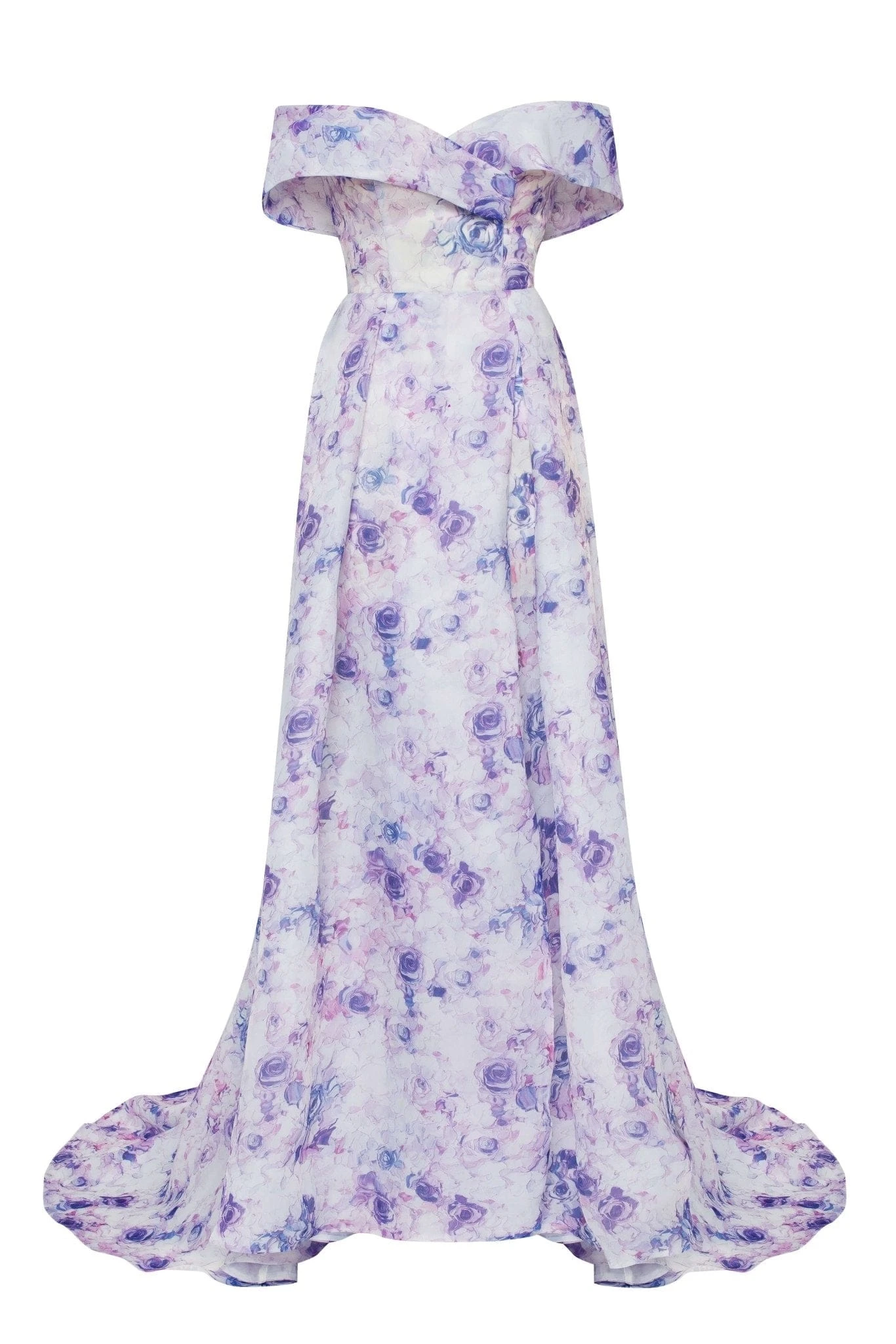 Milla Blue Peony Chic off-the-shoulder floral maxi dress Milla dress